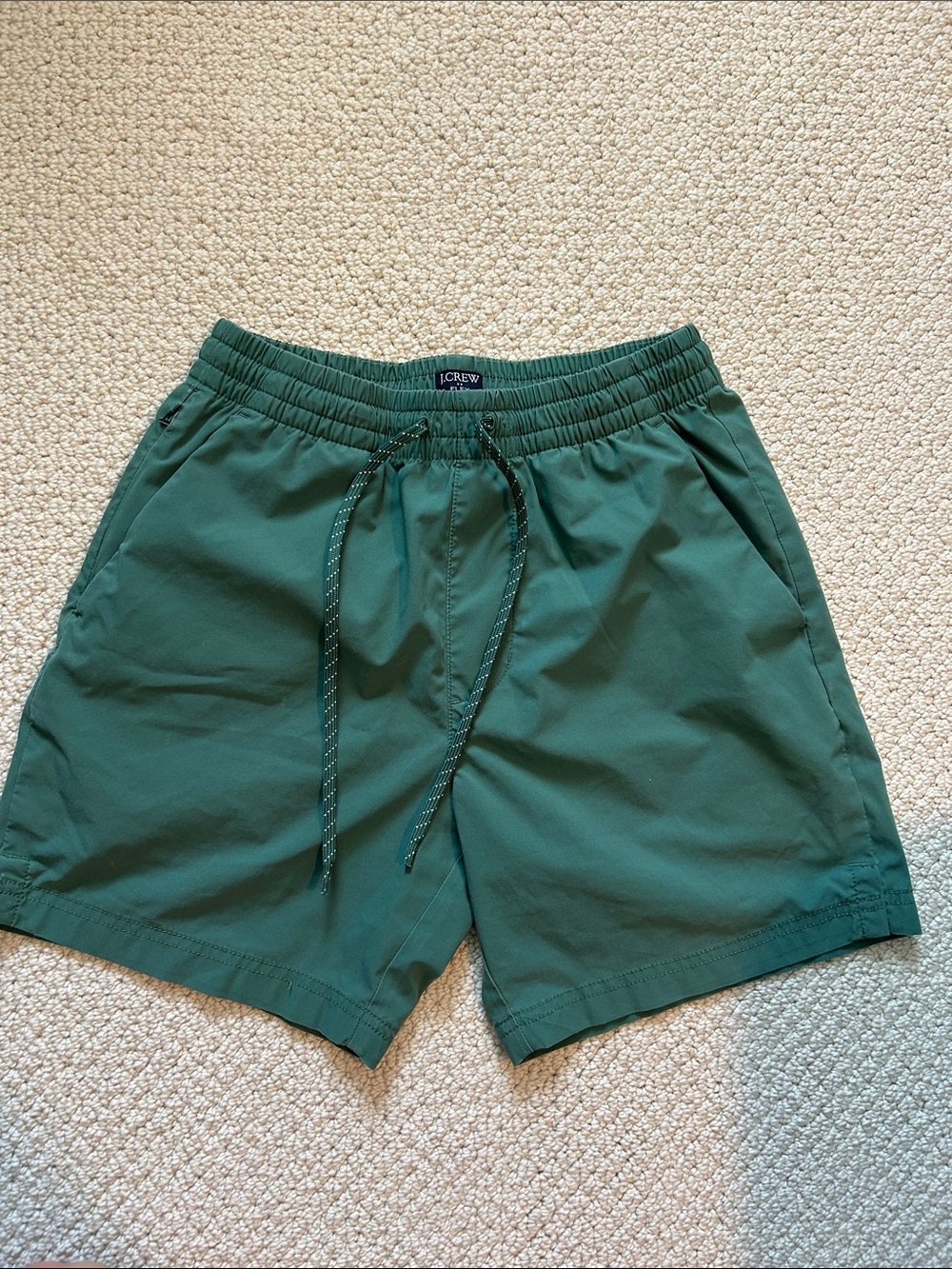 J. Crew Forest Green Elastic Waist Athletic Shorts